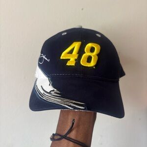 Nascar Navy Blue Cap with Yellow "48" Embroidery